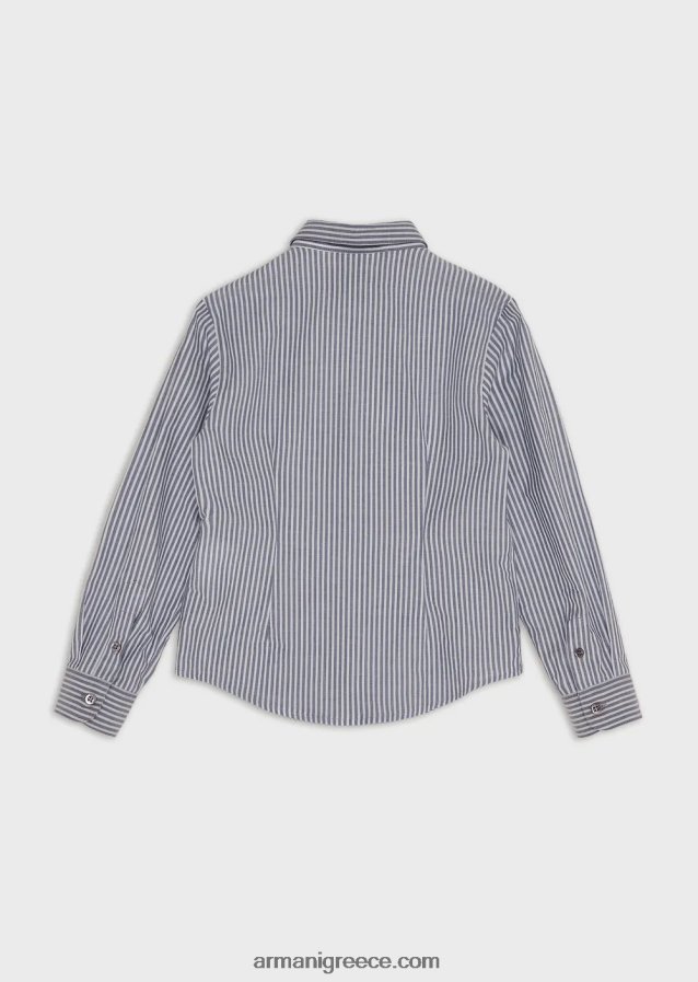 αγόρι Armani πουκάμισο ποπλίνα με λεπτή εφαρμογή 4046R62382 ριγέ