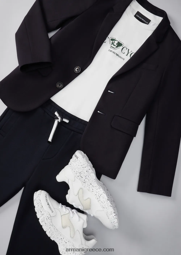 αγόρι Armani σακάκι ζέρσεϊ με μονόστομο, ραμμένο 4046R62398