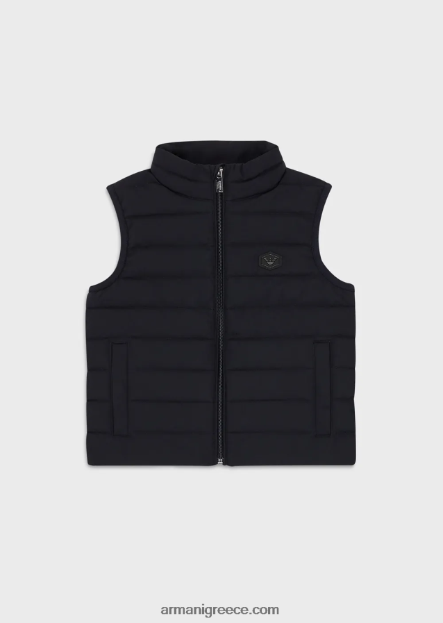 αγόρι Armani καπιτονέ-νάιλον φουσκωτό γιλέκο με ανακυκλωμένο πούπουλο 4046R62400 ναυτικό μπλε