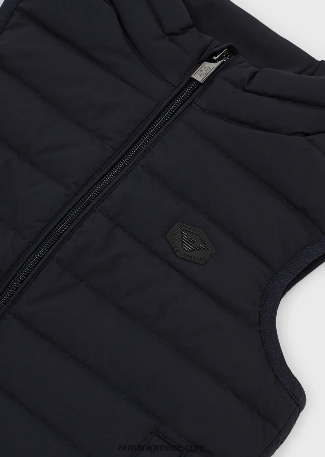 αγόρι Armani καπιτονέ-νάιλον φουσκωτό γιλέκο με ανακυκλωμένο πούπουλο 4046R62400 ναυτικό μπλε