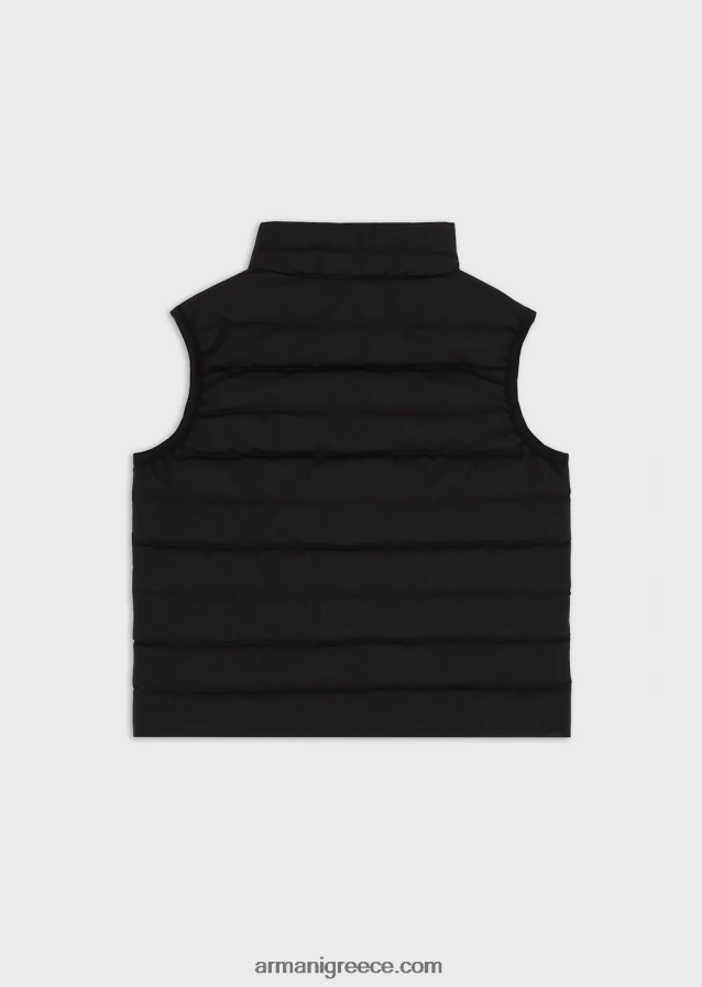 αγόρι Armani καπιτονέ-νάιλον φουσκωτό γιλέκο με ανακυκλωμένο πούπουλο 4046R62401 μαύρος