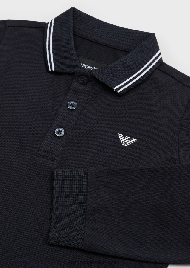 αγόρι Armani μακρυμάνικο μπλουζάκι πικέ πόλο 4046R62402