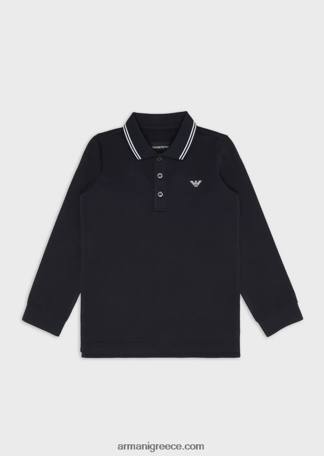 αγόρι Armani μακρυμάνικο μπλουζάκι πικέ πόλο 4046R62402