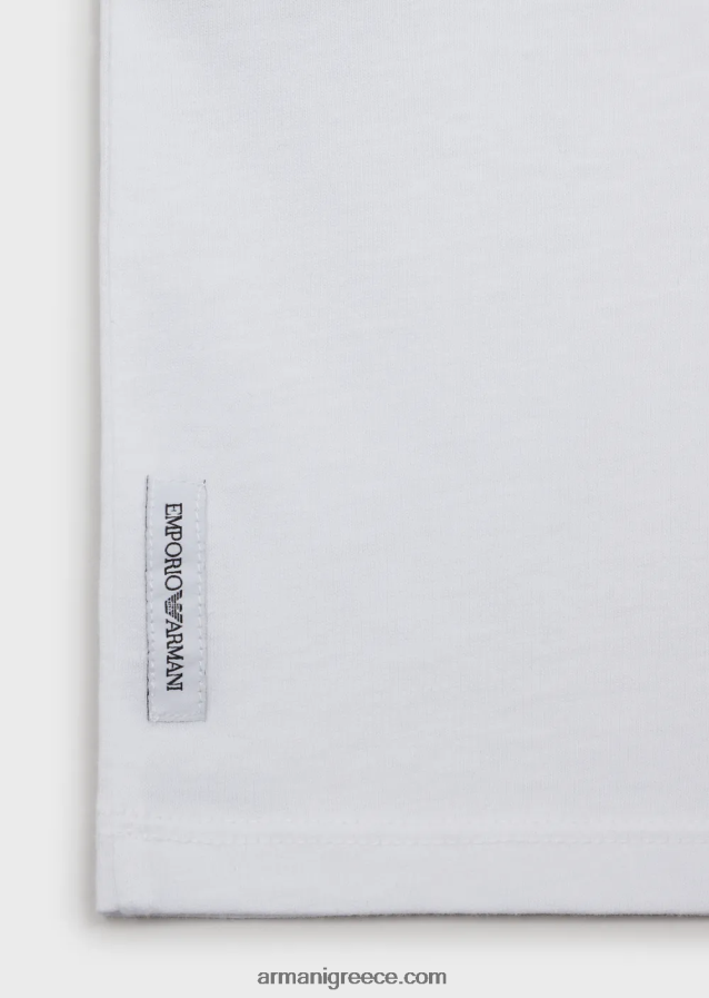 αγόρι Armani βαμβακερό μπλουζάκι με λογότυπο 4046R62409 άσπρο