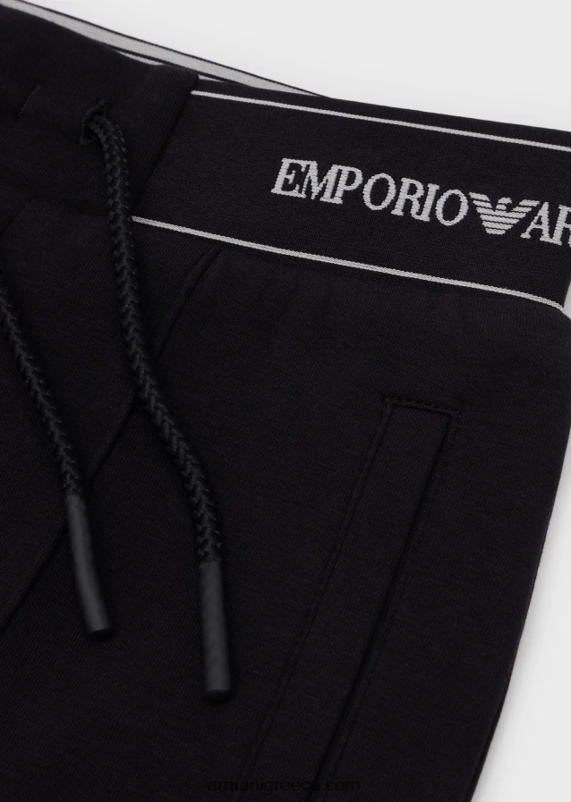 αγόρι Armani τζόγκερ με διπλό τζόγκερ με λογότυπο στη μέση 4046R62432 ναυτικό μπλε