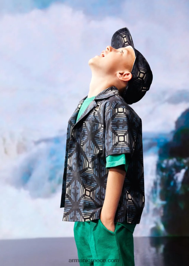 αγόρι Armani βιώσιμη συλλογή οργανικά σορτς από ζέρσεϊ 4046R62443