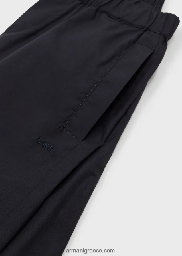 αγόρι Armani βαμβακερό παντελόνι με ελαστική μέση 4046R62459 ναυτικό μπλε