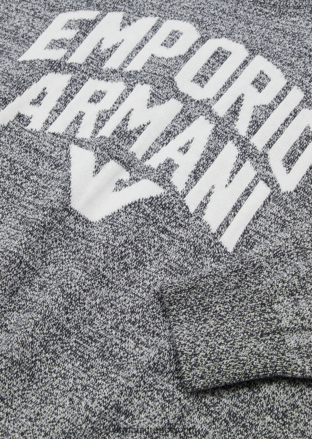 αγόρι Armani τζάμπα μελανζέ με λογότυπο ζακάρ 4046R62466 μελανζέ γκρι