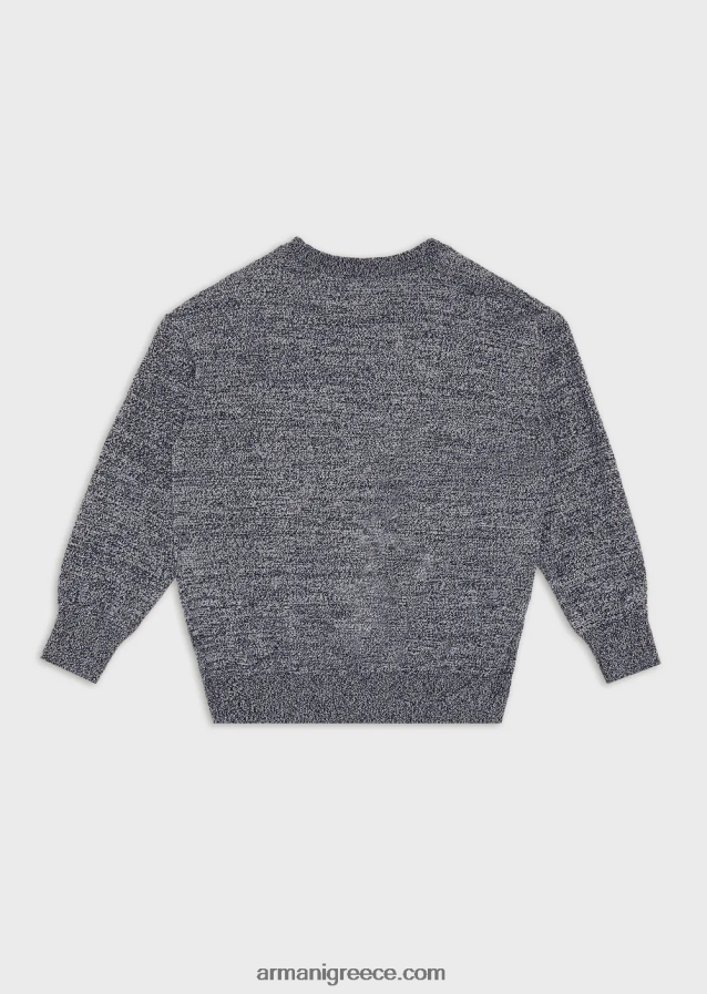 αγόρι Armani τζάμπα μελανζέ με λογότυπο ζακάρ 4046R62467 γκρί