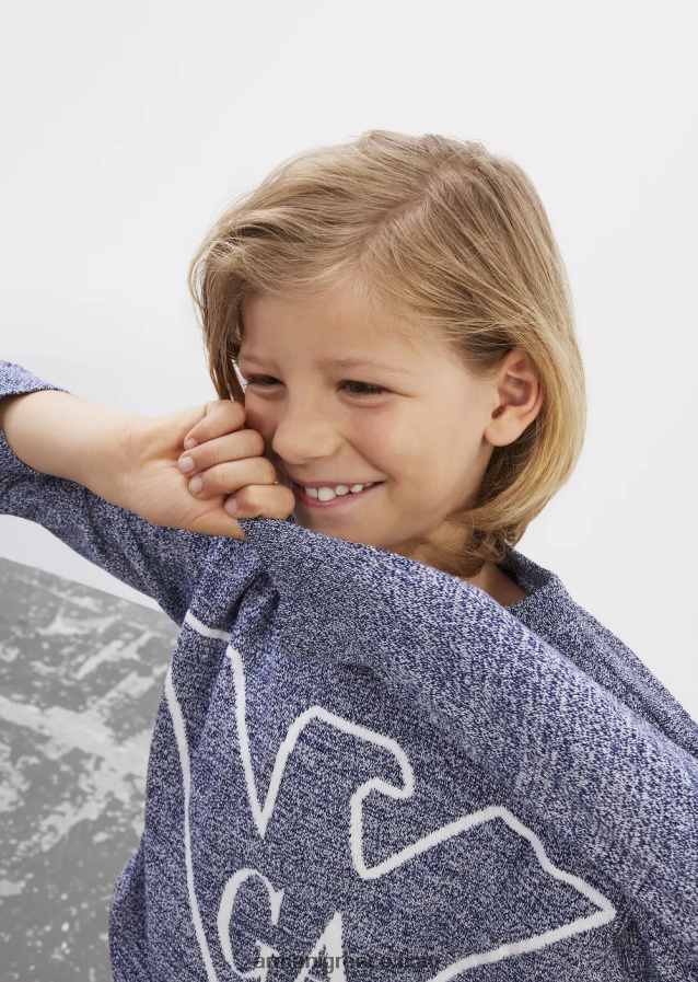 αγόρι Armani τζάμπα μελανζέ με λογότυπο ζακάρ 4046R62467 γκρί