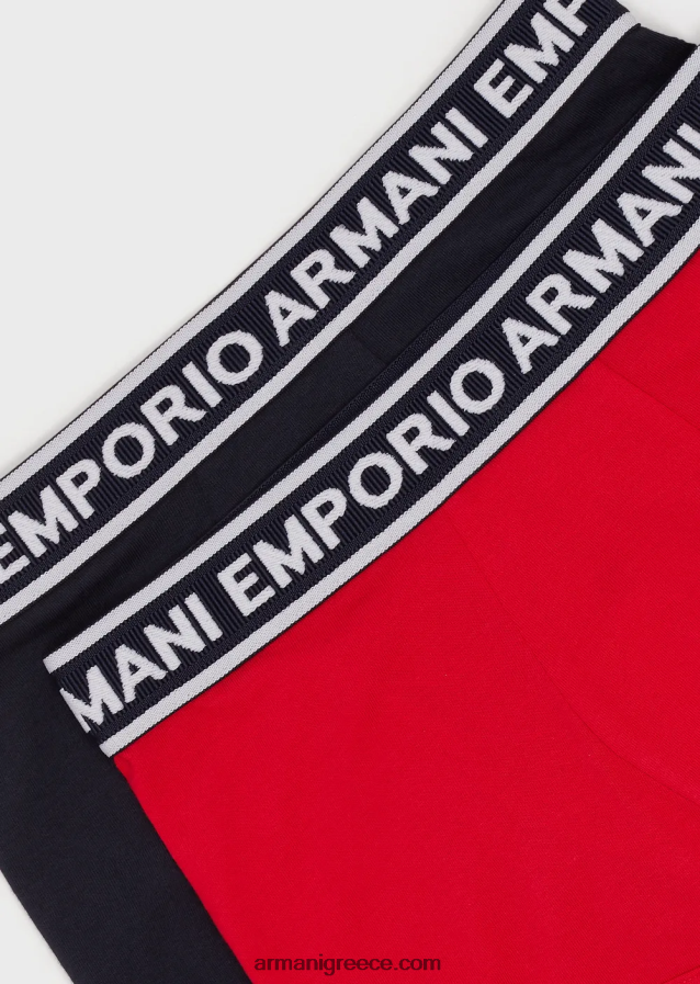 αγόρι Armani δύο συσκευασίες μποξεράκι με λογότυπο στη μέση 4046R62472 ναυτικό μπλε