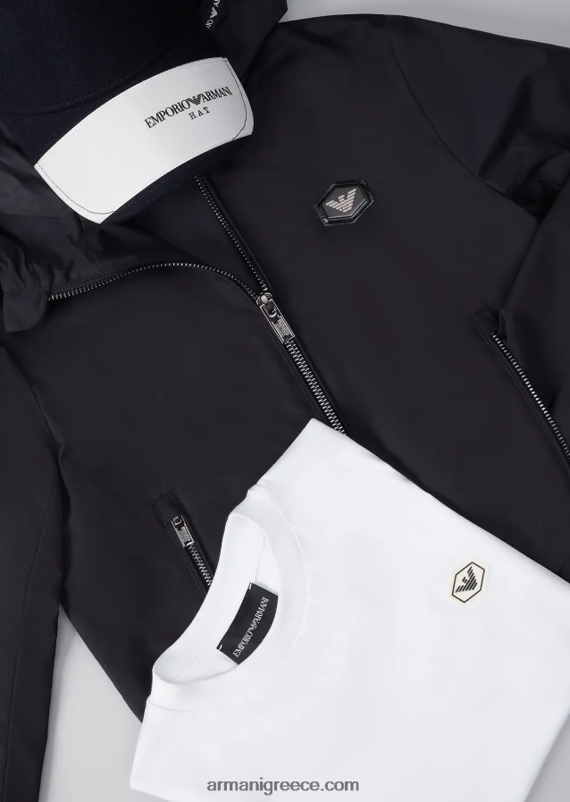 αγόρι Armani T-shirt supima με βασικό έμπλαστρο λογότυπου 4046R62414 άσπρο