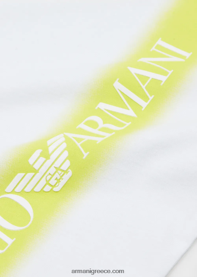 αγόρι Armani Μπλουζάκι βαρέων βαρών ζέρσεϊ με ντεγκραντέ ρίγα και λογότυπο ea crew 4046R62429