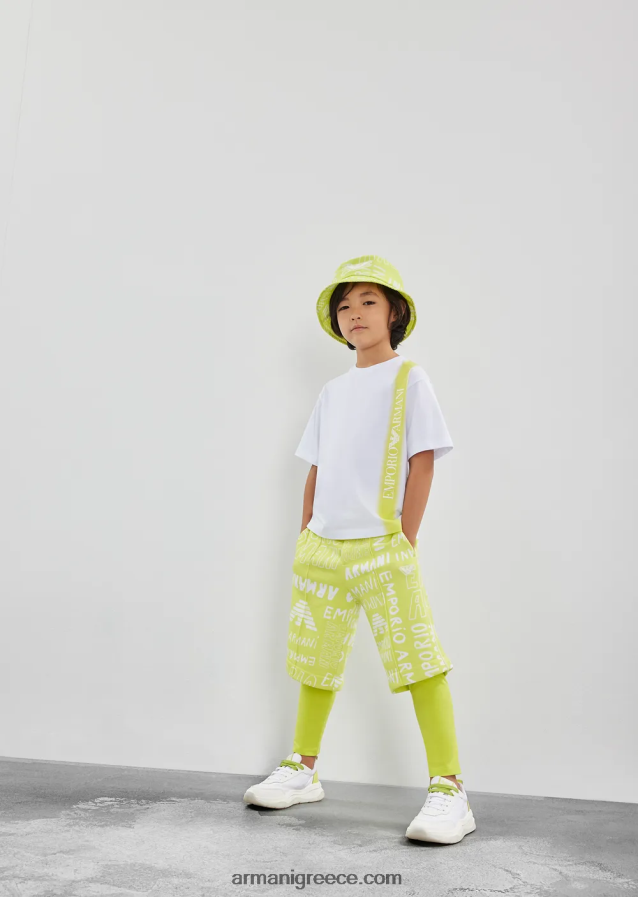 αγόρι Armani Μπλουζάκι βαρέων βαρών ζέρσεϊ με ντεγκραντέ ρίγα και λογότυπο ea crew 4046R62429