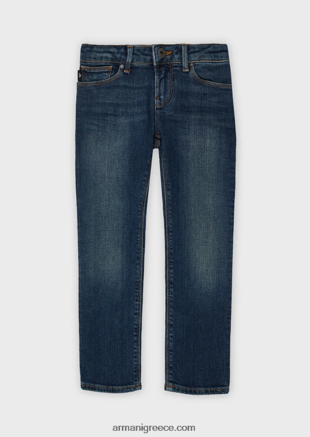 αγόρι Armani j06 φθαρμένο τζιν τζιν 4046R62378 ναυτικό μπλε