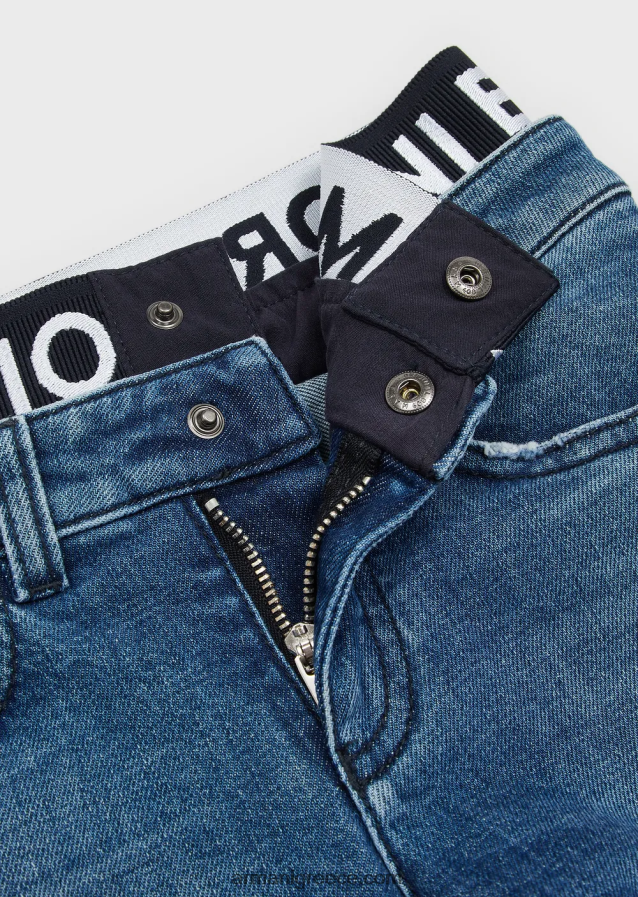 αγόρι Armani Τζιν τζιν j17 με ένθετο λογότυπο στη μέση 4046R62461 ναυτικό μπλε