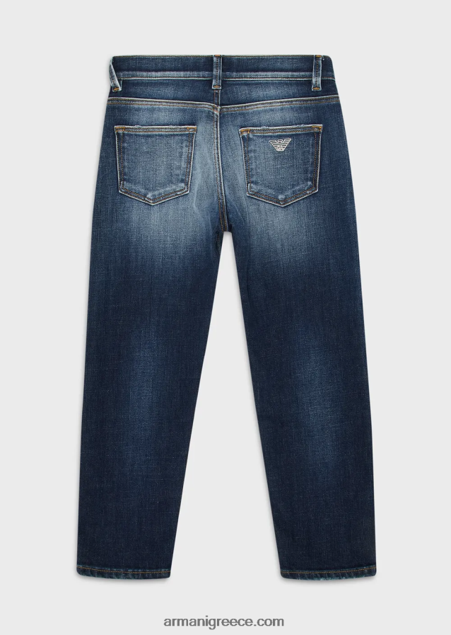 αγόρι Armani j75 ξεβαμμένο stretch-τζιν τζιν 4046R62437 μέτριο μπλε