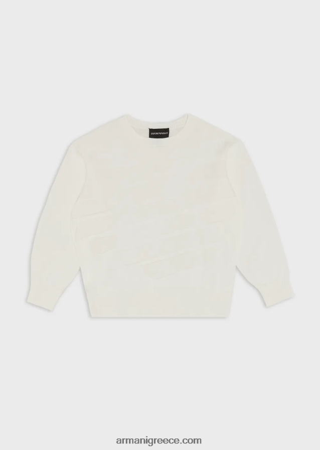 αγόρι Armani jumper με μεγάλο ένθετο ea 4046R62436 άσπρο