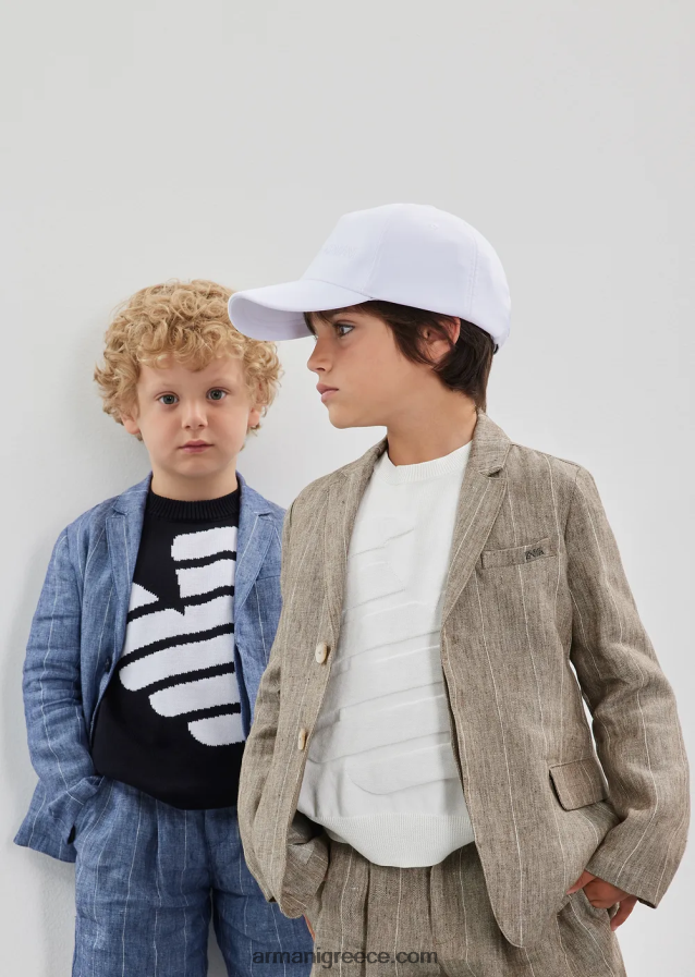 αγόρι Armani jumper με μεγάλο ένθετο ea 4046R62436 άσπρο