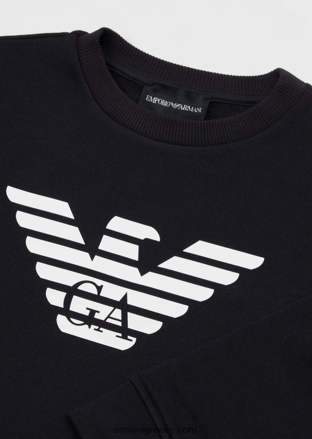 αγόρι Armani φούτερ με λογότυπο modal-blend 4046R62385 ναυτικό μπλε