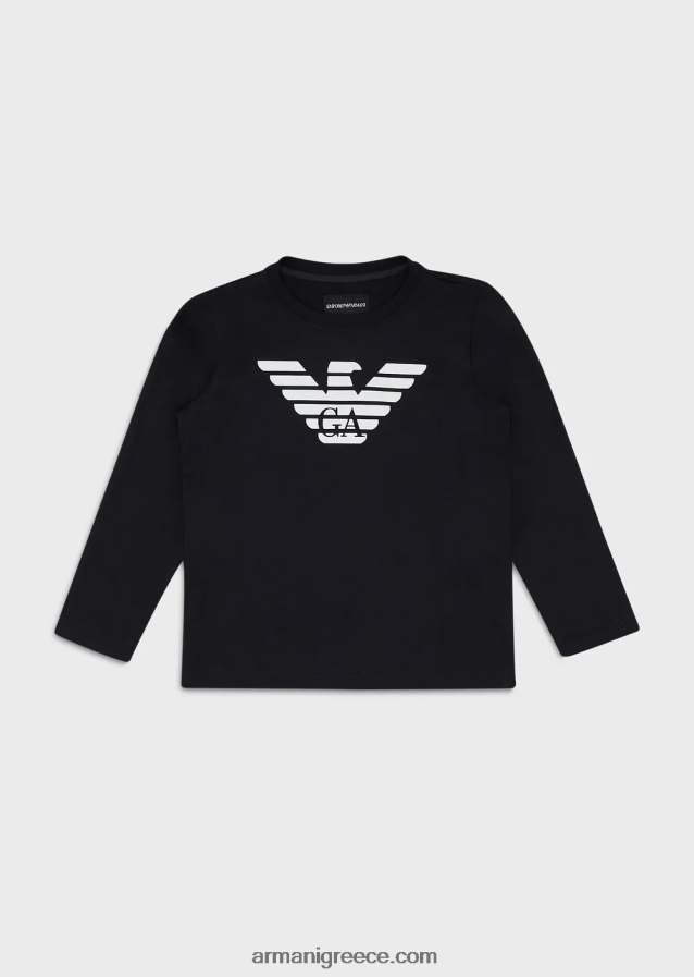 αγόρι Armani Πουλόβερ pima jersey με λογότυπο 4046R62389