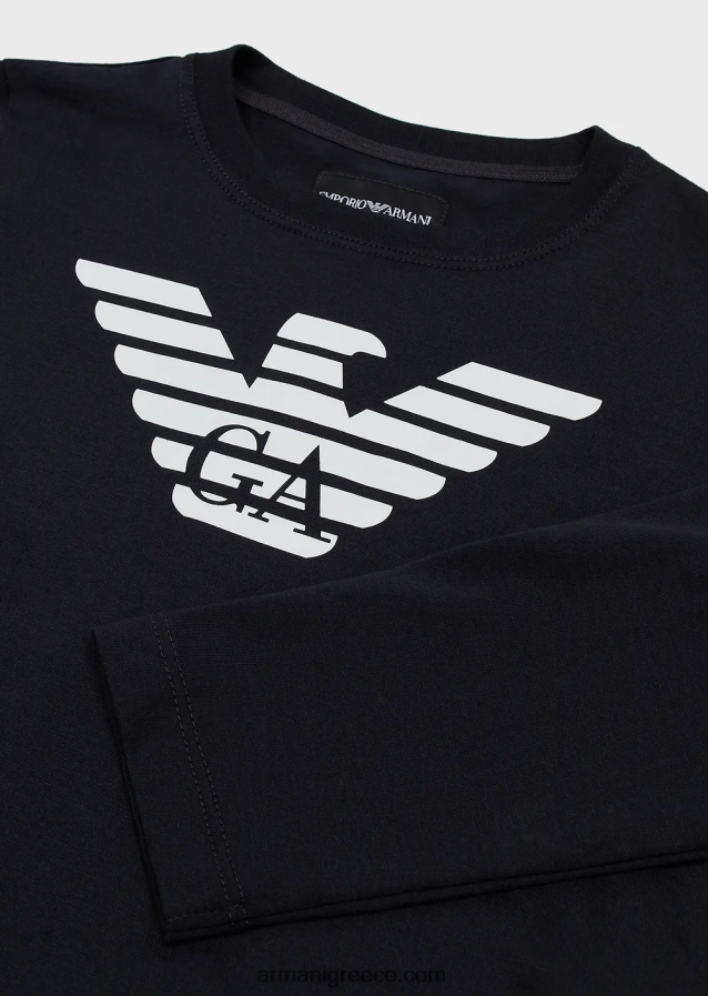 αγόρι Armani Πουλόβερ pima jersey με λογότυπο 4046R62389