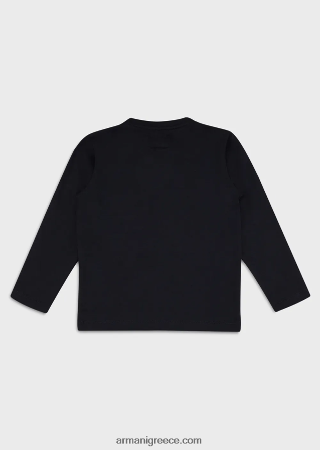 αγόρι Armani Πουλόβερ pima jersey με λογότυπο 4046R62389
