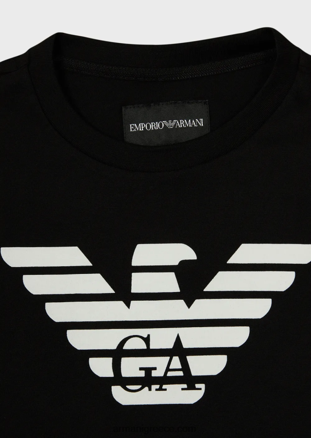 αγόρι Armani μπλουζάκι pima jersey με λογότυπο αετού 4046R62390