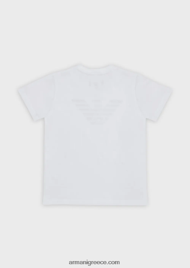 αγόρι Armani μπλουζάκι pima jersey με λογότυπο αετού 4046R62391