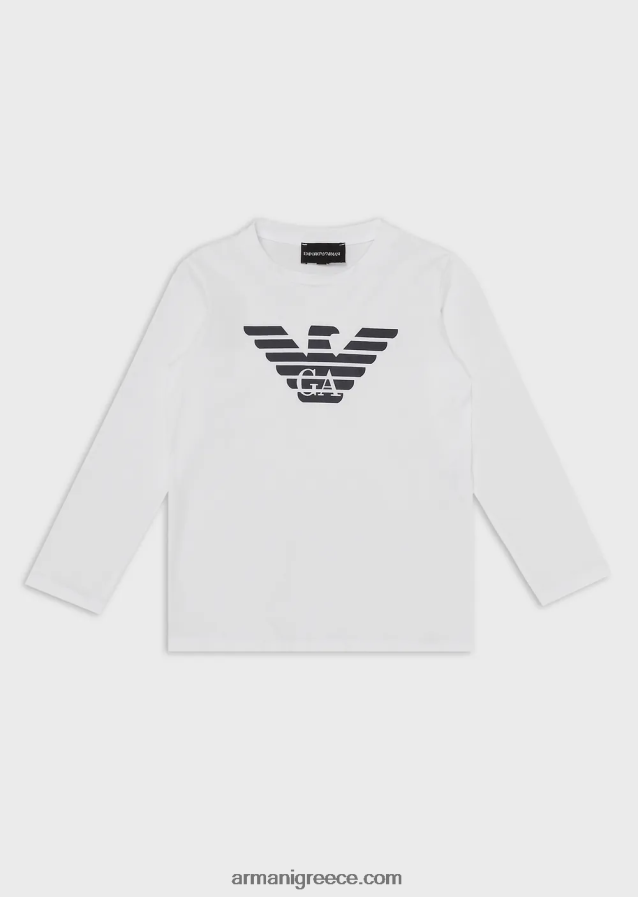 αγόρι Armani τζάμπερ pima-jersey με λογότυπο 4046R62475