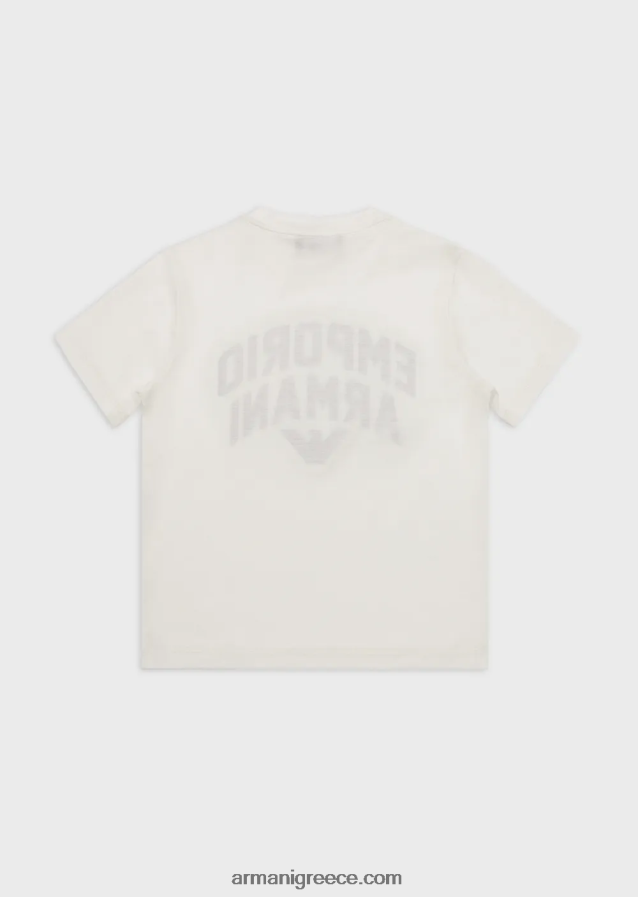 αγόριT-shirt από ζέρσεϊ tencel blend με ασορτί λογότυπο Emporio Armani 4046R62471