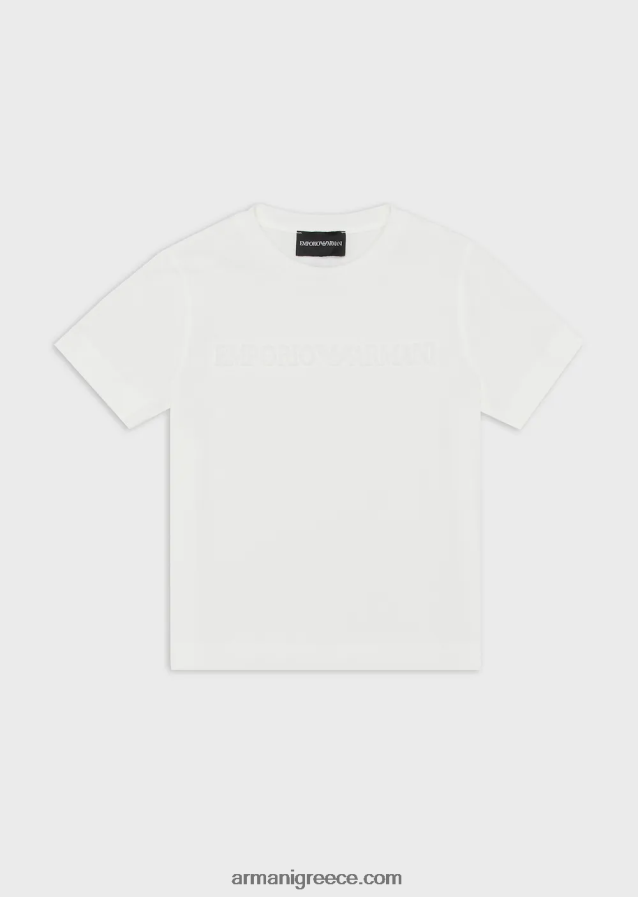 αγόριβαρέων βαρών μπλουζάκι με λογότυπο emporio armani 4046R62425 άσπρο