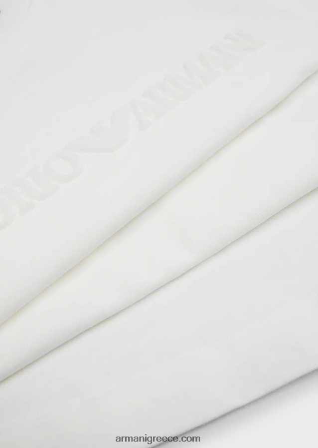 αγόριβαρέων βαρών μπλουζάκι με λογότυπο emporio armani 4046R62425 άσπρο