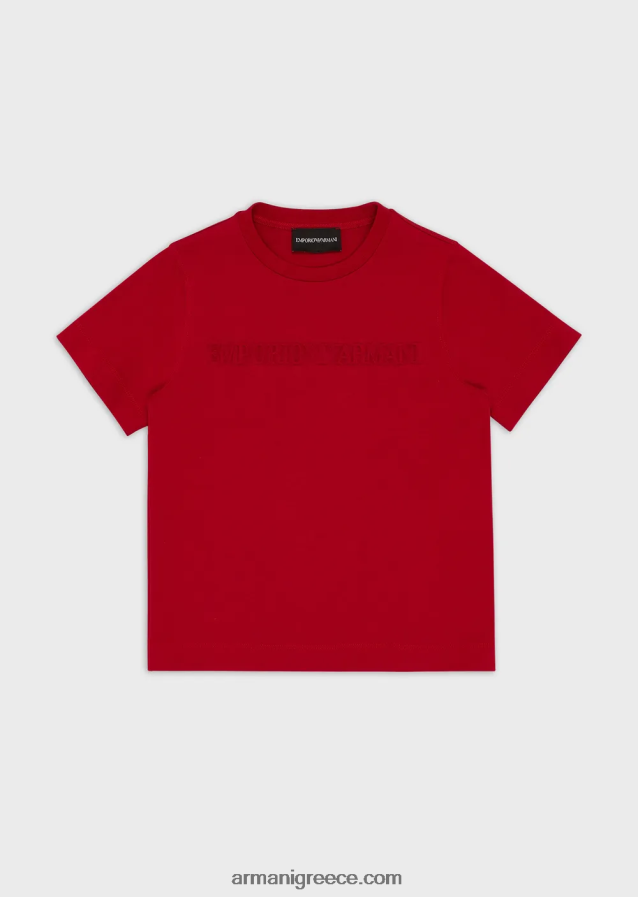 αγόριβαρέων βαρών μπλουζάκι με λογότυπο emporio armani 4046R62426 το κόκκινο