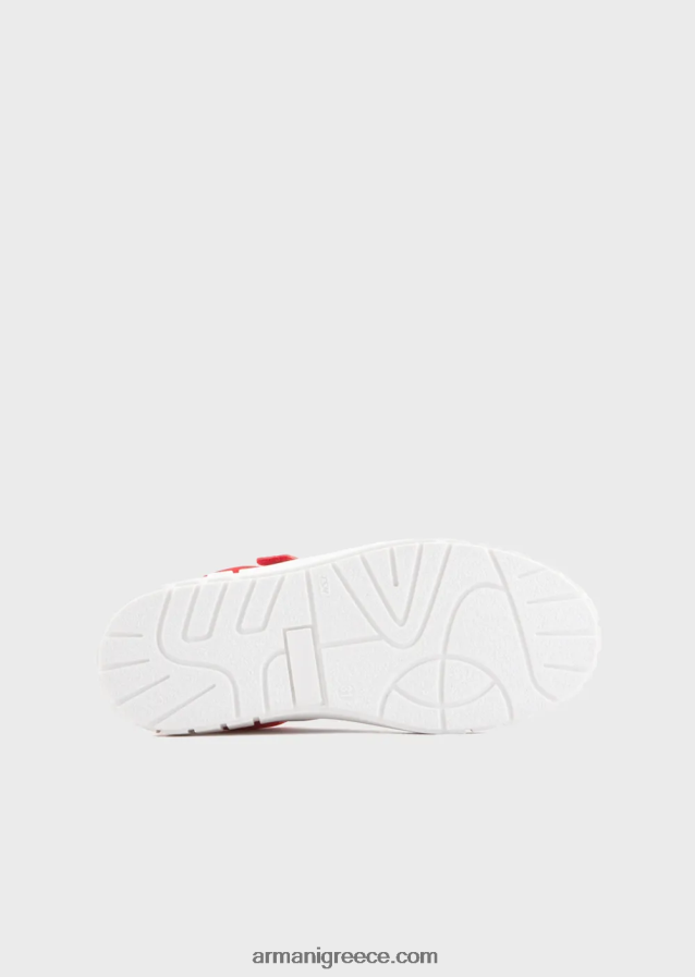 αγόρι Armani sneakers με velcro και ραμμένο ελαστικό ένθετο 4046R62478 άσπρο