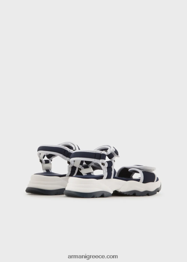 αγόρι Armani υφασμάτινα σανδάλια με ταινία και velcro 4046R62480 μαύρος