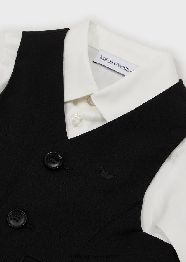 αγόρι Armani στολή με πουκάμισο, γιλέκο και παντελόνι 4046R62673