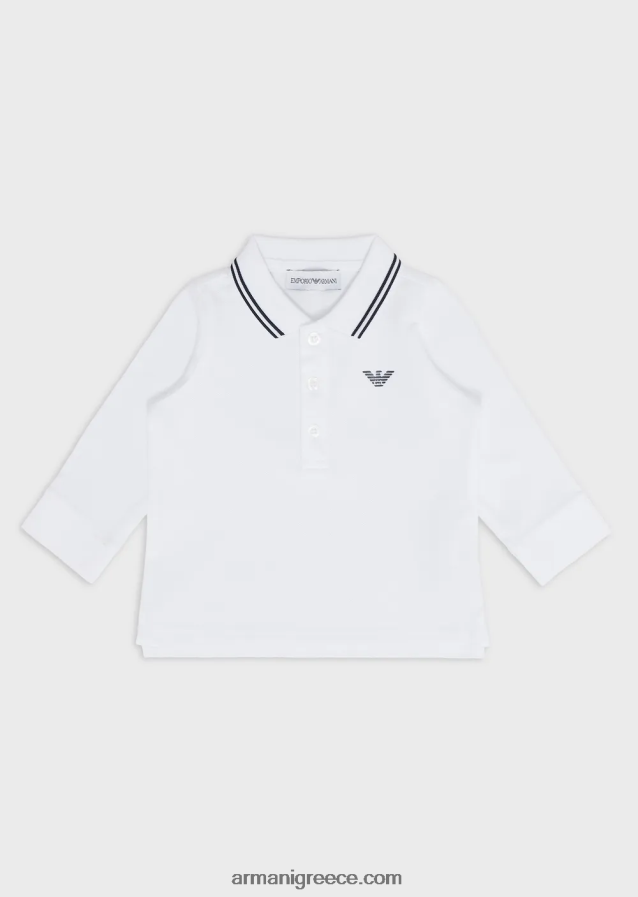 αγόρι Armani μακρυμάνικο μπλουζάκι πικέ πόλο 4046R62676