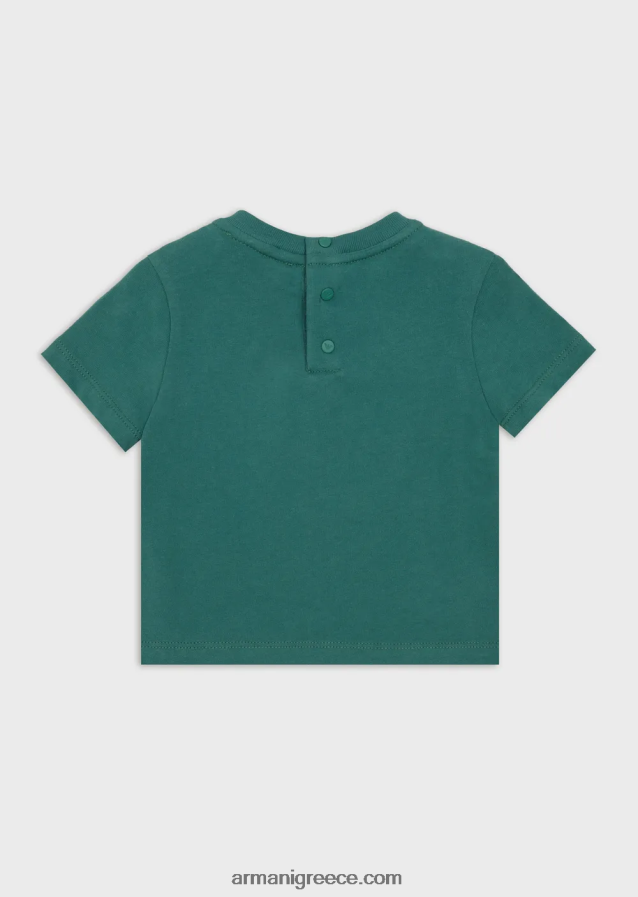 αγόρι Armani Μπλουζάκι από βιολογικό ζέρσεϊ με λογότυπο κινουμένων σχεδίων 4046R62686 πρότυπο