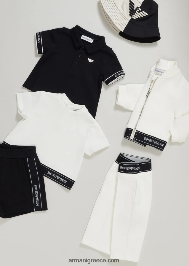 αγόρι Armani ζέρσεϊ πόλο με κέντημα αετού 4046R62690 ναυτικό μπλε