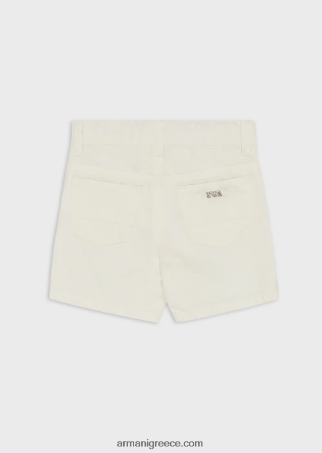 αγόρι Armani Ταύρο σορτς βαμμένα με ρούχα 4046R62701 άσπρο