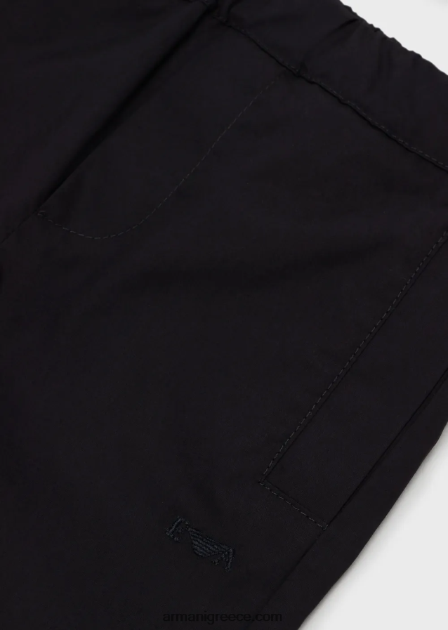 αγόρι Armani βαμβακερό παντελόνι με ελαστική μέση 4046R62707 ναυτικό μπλε