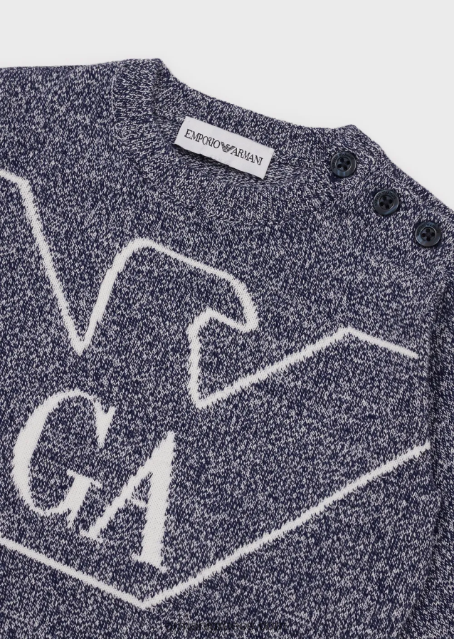 αγόρι Armani τζάμπα μελανζέ με λογότυπο ζακάρ 4046R62711 ανοιχτό γκρι