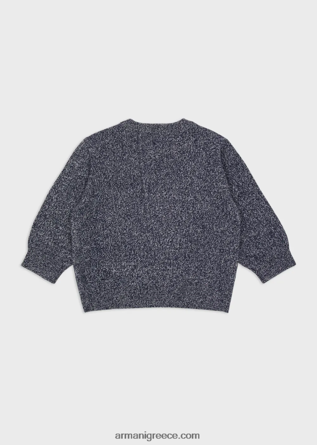 αγόρι Armani τζάμπα μελανζέ με λογότυπο ζακάρ 4046R62711 ανοιχτό γκρι