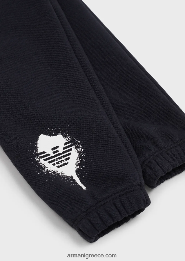 αγόρι Armani τζόγκερ με ζωγραφισμένο λογότυπο αετού 4046R62717