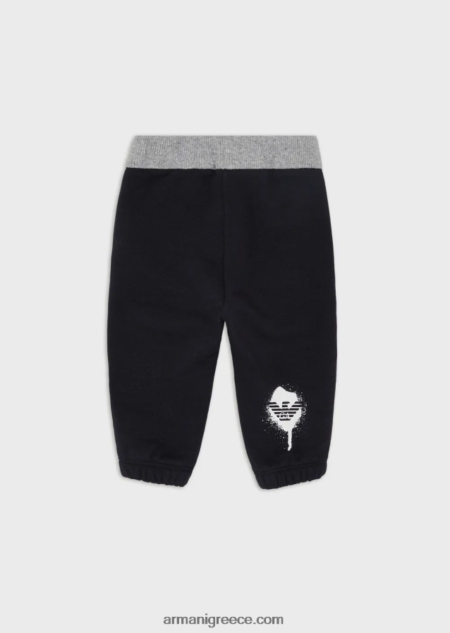 αγόρι Armani τζόγκερ με ζωγραφισμένο λογότυπο αετού 4046R62717