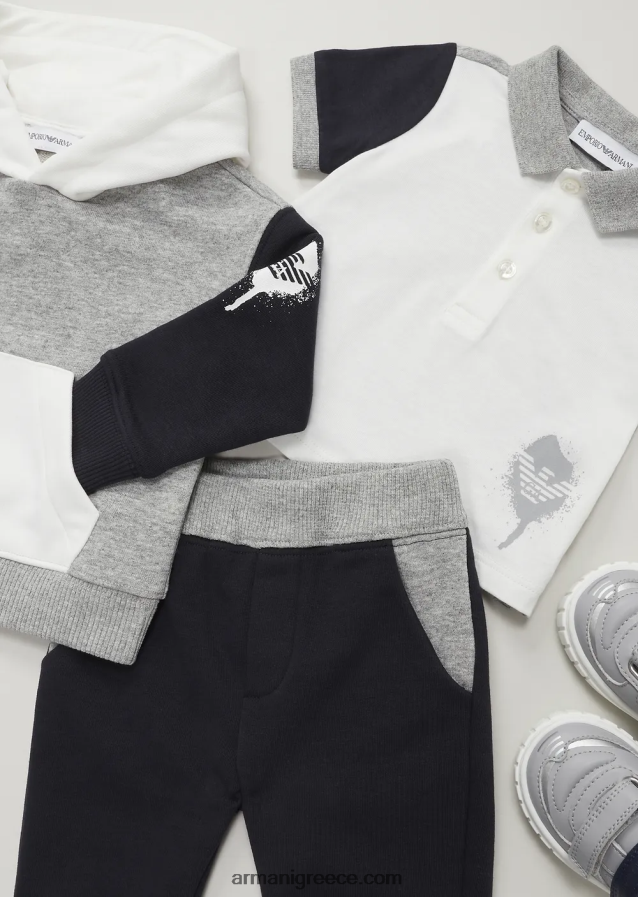 αγόρι Armani Φούτερ με κουκούλα χρώματος με βαμμένο λογότυπο αετού 4046R62718