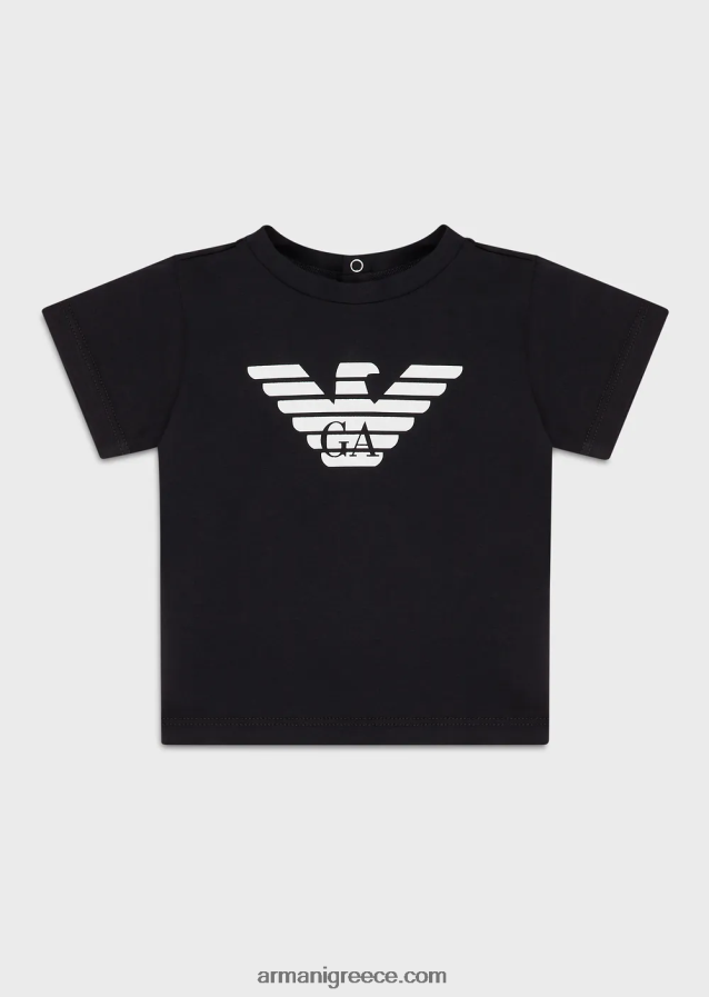 αγόρι Armani T-shirt pima-jersey με λογότυπο 4046R62670