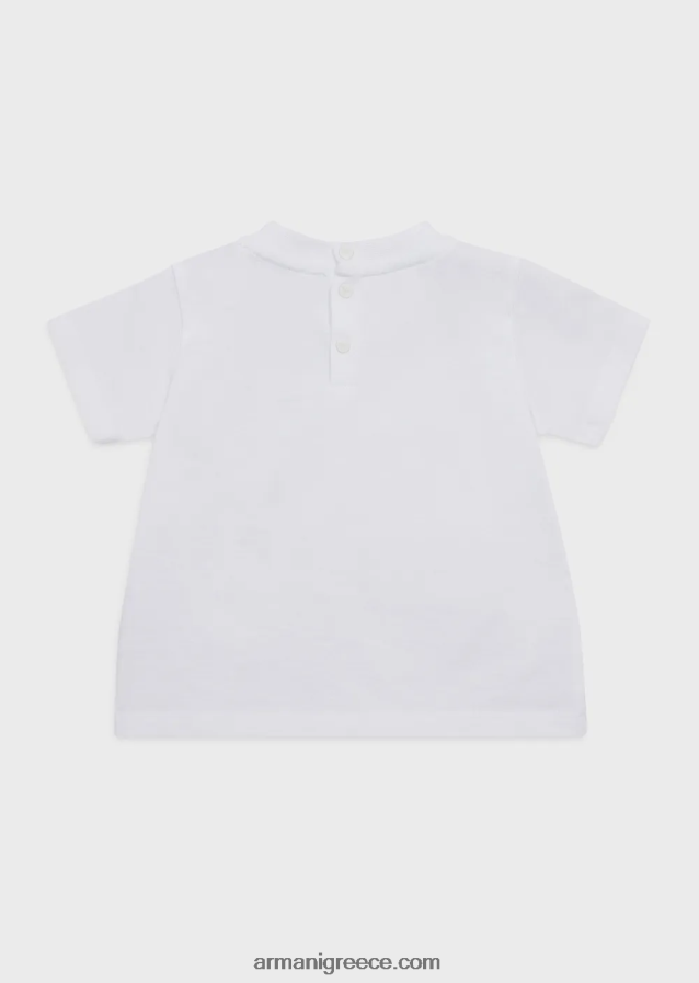 αγόρι Armani T-shirt supima με βασικό έμπλαστρο λογότυπου 4046R62682 ναυτικό μπλε