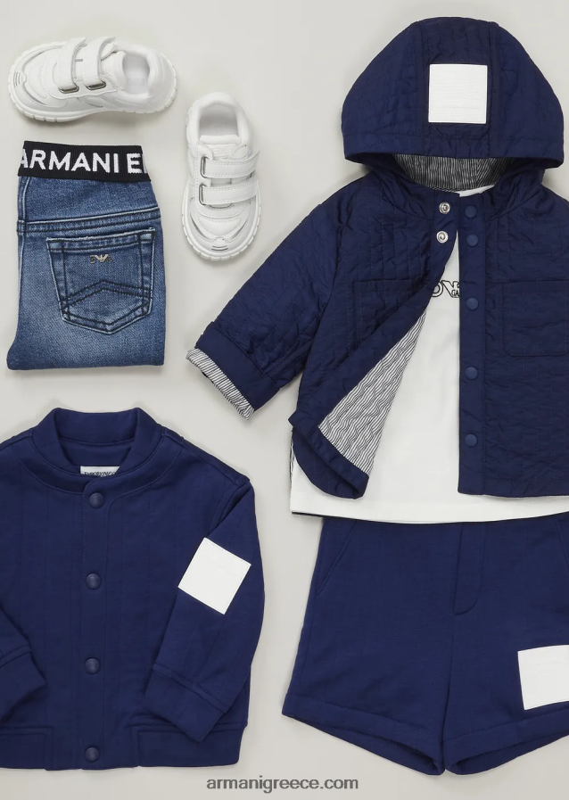 αγόρι Armani T-shirt από ζέρσεϊ tencel blend με κέντημα λογότυπου 4046R62730 άσπρο